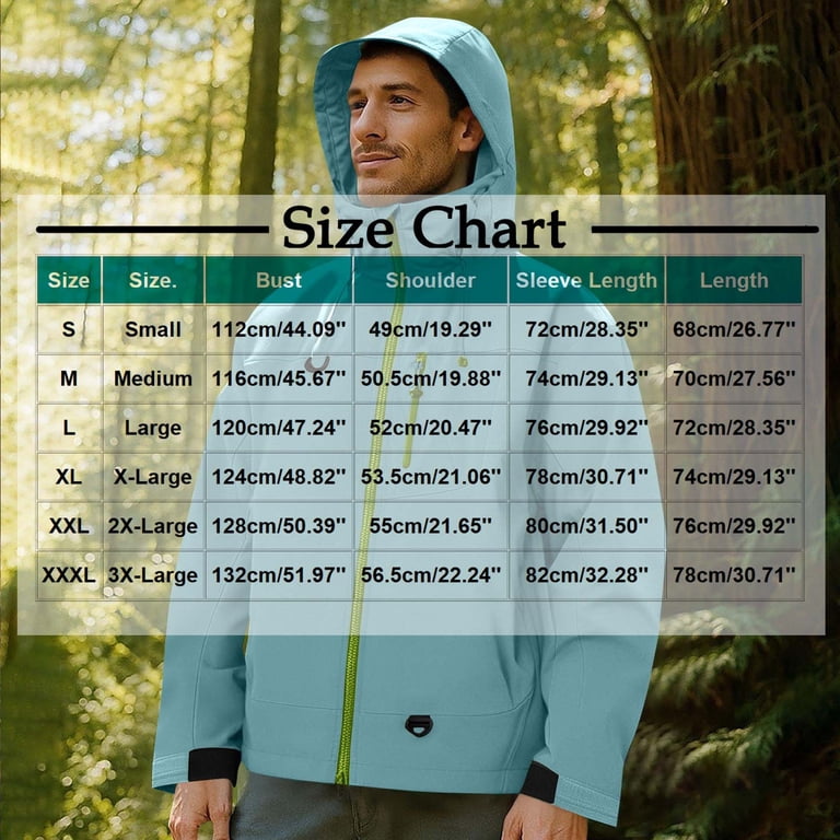 Men's Coat Warm Winter Jacket Solid Color Windproof Water Prooft