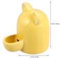 thumbnail image 3 of Comedero automático de cerámica con orejas de gato de 100 ml para mascotas pequeñas, bebedero para hámsteres, conejos y otros animales. Dispensador de agua automático (amarillo)., 3 of 5