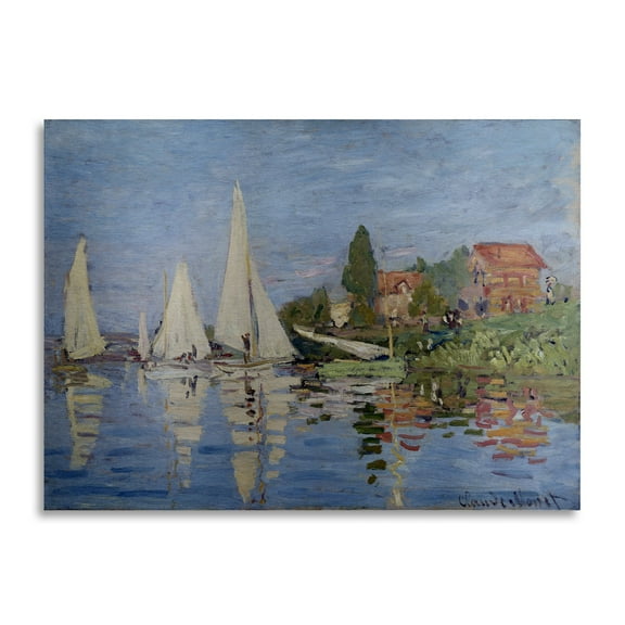 Trademark Fine Art 'Regatta at Argenteuil' Brushed Aluminum Wall Art Art by Claude Monet