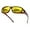 Leopard Frame Night Vision Polarized Yellow Lenses, variant on FEISEDY Men Women Night Driving Glasses Fit over Glasses Anti-Glare Polarized Wrap Yellow Sunglasses Over Glasses B2593