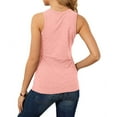 thumbnail image 5 of Womens Tank Tops $4.98 Sleeveless Round Neck Casual Ladies Vest Tank Pink XL, 5 of 6