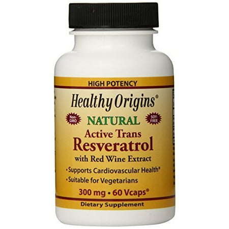 Healthy Origins Trans-Resveratrol, 300 Mg, 60 (Best Trans Resveratrol Supplement)