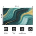 thumbnail image 5 of Teal Gold Marble Wave Pattern Door Rugs,Washable Non Slip Door Mats Indoor,Decorative Door Mats,Entry Mat Indoor for Entrance,Bedroom,Kitchen,Bathroom,17"x30", 5 of 6