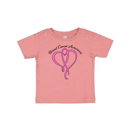 

Inktastic Breast Cancer Awareness with Pink Ribbon Heart Gift Baby Boy or Baby Girl T-Shirt