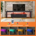 thumbnail image 4 of TV Stand for 70 Inch TV, Seizeen Modern Entertainment Center with 16-Color LED Light, High Gloss Media Console Cabinet w/Large Storage for Home Living Room, 4 of 9