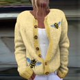 thumbnail image 2 of Jindong Cardigan Confort Imprimé Artistique pour Femmes Bouton Cardigan de Noël, 2 of 4