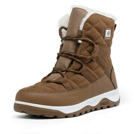 

Dream Pairs Women s Warm Non-Slip Outdoor Boot Winter Waterproof Snow Boots SDSB2214W TAN Size 9