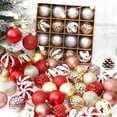 thumbnail image 2 of Bola de adorno para decoración navideña, 6/8/10/12 cm, colgante para árbol de Navidad, bola de PVC dorada, plateada y roja, decoración para fiestas en el hogar, regalo de Año Nuevo, 2 of 5
