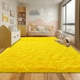 thumbnail image 3 of Solid Shag Collection Rug–8x10ft Light Yellow Large Fluffy Area Rugs Perfect for Living Room, Bedroom, 3 of 7