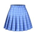 thumbnail image 4 of XIAOCHA Women's Plaid Pleated Mini Skirt High Waist A Line Preppy Style Casual School Uniform Skirts, 4 of 4