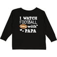 thumbnail image 3 of Inktastic I Watch Football with My Papa Boys Long Sleeve Toddler T-Shirt, 3 of 5