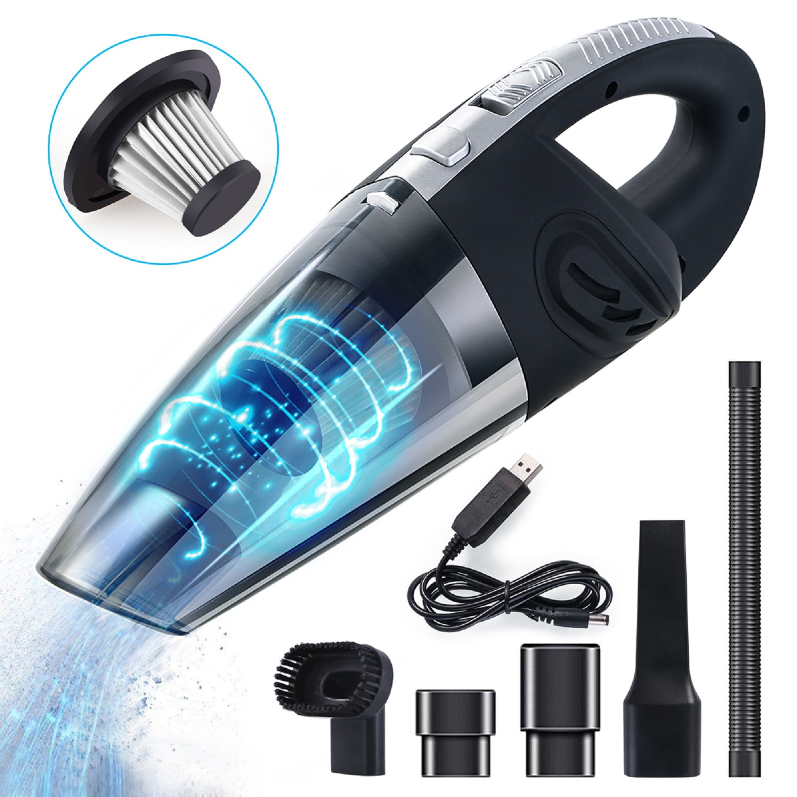12V Hand Held Car Vacuum Cleaner Wet Dry Mini Portable For Auto Small Duster ξ 