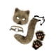 thumbnail image 2 of Conjunto de collar y cola de animal para fiestas temáticas, máscara facial de Halloween para juego de rol de graduación Caqui, 2 of 8
