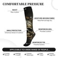 thumbnail image 3 of Lsque Vintage Gold Leaf Skull Pattern Sport Compression Socks for Men & Women 15-20 mmHg Knee High Nurse Pregnant Running Medical and Travel Athletic, 3 of 6