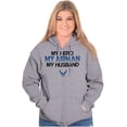 thumbnail image 3 of US Air Force My Hero Airman Husband Women Plus Size Zipper Hoodie Brisco Brands 5X, 3 of 5