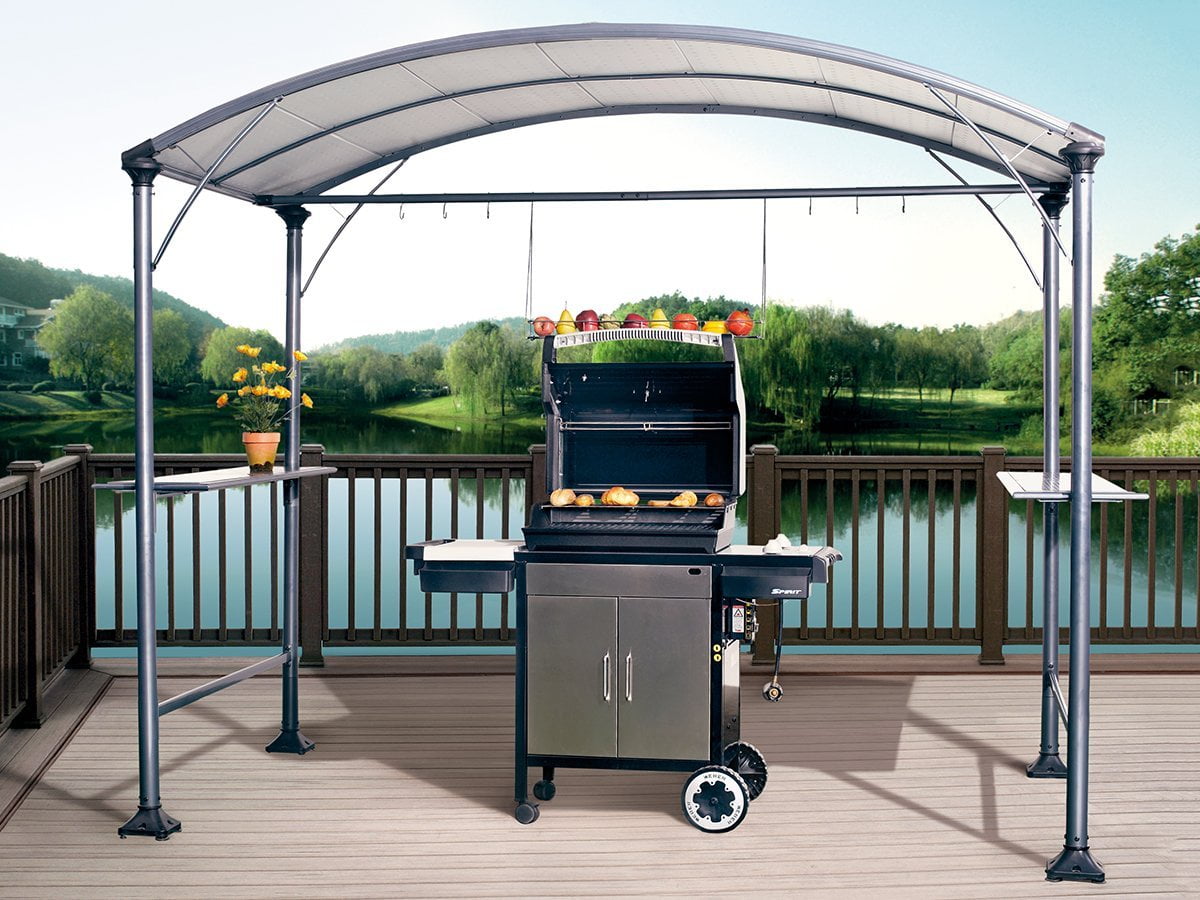 Abba Patio 9 X 5 Ft Outdoor Backyard Bbq Grill Gazebo With Steel Abba Patio 9 X 5 Ft Outdoor Backyard Bbq Grill Gazebo With Steel Canopy Gray