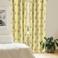 thumbnail image 3 of Ambesonne Fruits 4-Panel Curtains, Avocado Watermelon Orange, 56"x95", Yellow Pink and Green, 3 of 4