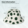 thumbnail image 3 of Balery Abstract Green Polka Dot Sombreros para el sol para hombre y mujer, sombrero de pescador con UPF 50+, 3 of 6