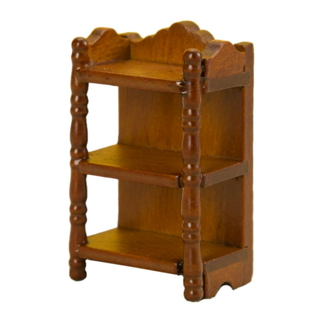 Casa de muñecas a escala 1:12, estante de almacenamiento de 3 niveles, modelo de estante, accesorios de juguete, Micro paisaje para decoración para