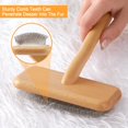 thumbnail image 2 of SHIBA-Carpet Rake Sheepskin Wool Brush More Suitable for Pile Carpets/Rugs for Carding Fur Restore Carpets Softness and Texture Let Rugs to New Looking(Wood, 1PCS), 2 of 4