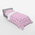 thumbnail image 2 of Ambesonne Garden Art Bedding Set 3 Pcs, Pastel Spring Bloom, Twin, Pink and Pale Pink, 2 of 2