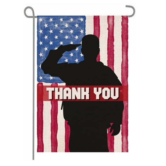 Shmbada Memorial Day and Veterans Day Garden Flag - Outside Decoration Double Sided 12" x 18" Yard Flags for Outdoor Decor