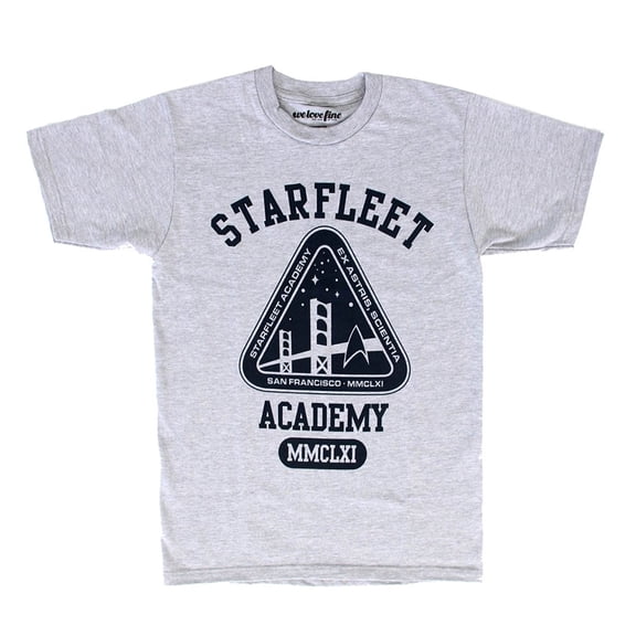 Star Trek Starfleet Academy Crew Logo Adult Heather Gray T-Shirt