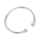 thumbnail image 4 of Brazalete de puño: Brazalete ancho de plata para mujer, estilo minimalista, con diseño abierto, ideal para el cumpleaños de mamá y hermana., 4 of 6