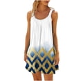 thumbnail image 2 of SMihono Robe Maxi Boho d'Été pour Femmes Grande Taille Robes de Plage Femmes Aguichant Hawaïennes Tropicales Imprimées Sans Manches Robe Mini à Bretelles Été Ample Confortable Robe d'Été Boho Plage Balançoire Robe d'Été, 2 of 5