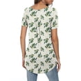 thumbnail image 3 of PPYOUNG Women's Summer Casual Short Sleeve Tunic Tops Fit Pleated Blouse Shirts, 3 of 4