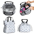 thumbnail image 2 of Pioneer Flower Floral Print Pattern Drawstring Lunch Bag Women - Drawstring Lunch Bag Insulated for Work Office - Stain-Resistant Large Lunchbags for Women with Multi-Pockets, 2 of 6