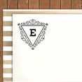 thumbnail image 2 of Printtoo Swirl Border Triangle E Alphabet Monogram Initial Self Inking Rubber Stamp R-40 Office Stationary, 2 of 6