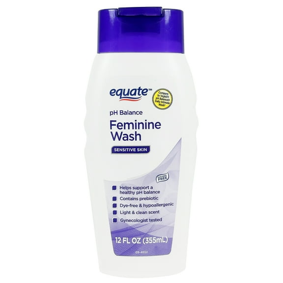 Equate pH Balance Feminine Wash for Sensitive Skin, 12 fl oz, Compare to Vagisil® pH Balance® Daily Intimate Wash