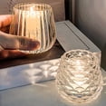 thumbnail image 7 of Large Glass Votive Candle Holders- 2.7"×2.7" Ribbed Tea Lights Candle Holders for Wedding Centerpieces, Bridal Shower Table Decor, Fits Tealight Candles, 7 of 7