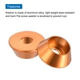 thumbnail image 4 of M4 Cone Cup Washers,Anodized Aluminum Gaskets for Screw RC/FPV/PC/Drone, Pack of 30 (Orange), 4 of 7