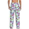 thumbnail image 3 of Xecao Strawberry And Flowers Men's Straight Lounge Pajama Pants: The Ultimate in Comfortable Sleepwear, 3 of 9
