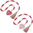 thumbnail image 1 of KAIYANG 2 guirnaldas de cuentas para el día de San Valentín, bandeja de madera con cuentas en forma de corazón y decoración en niveles, 1 of 5