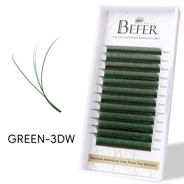 Befer Rosa Rojo Color Volumen 3D W Pestañas para Extensión Falso Marrón Púrpura Colorido C D 8-15 Pestañas Extensiones de Pestañas Cosplay