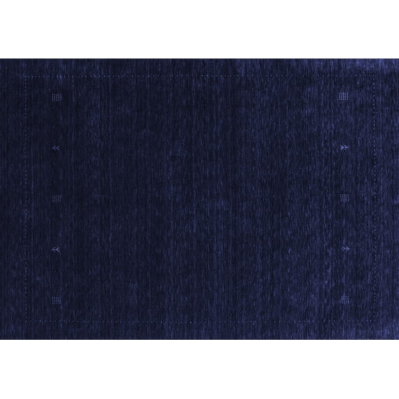Ahgly Company Machine Washable Indoor Rectangle Abstract Blue Contemporary Area Rugs, 8' x 10'