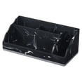 thumbnail image 2 of Organizador de mostrador de baño, soporte de resina para cepillos de dientes, cinco compartimentos, práctico Negro, 2 of 9