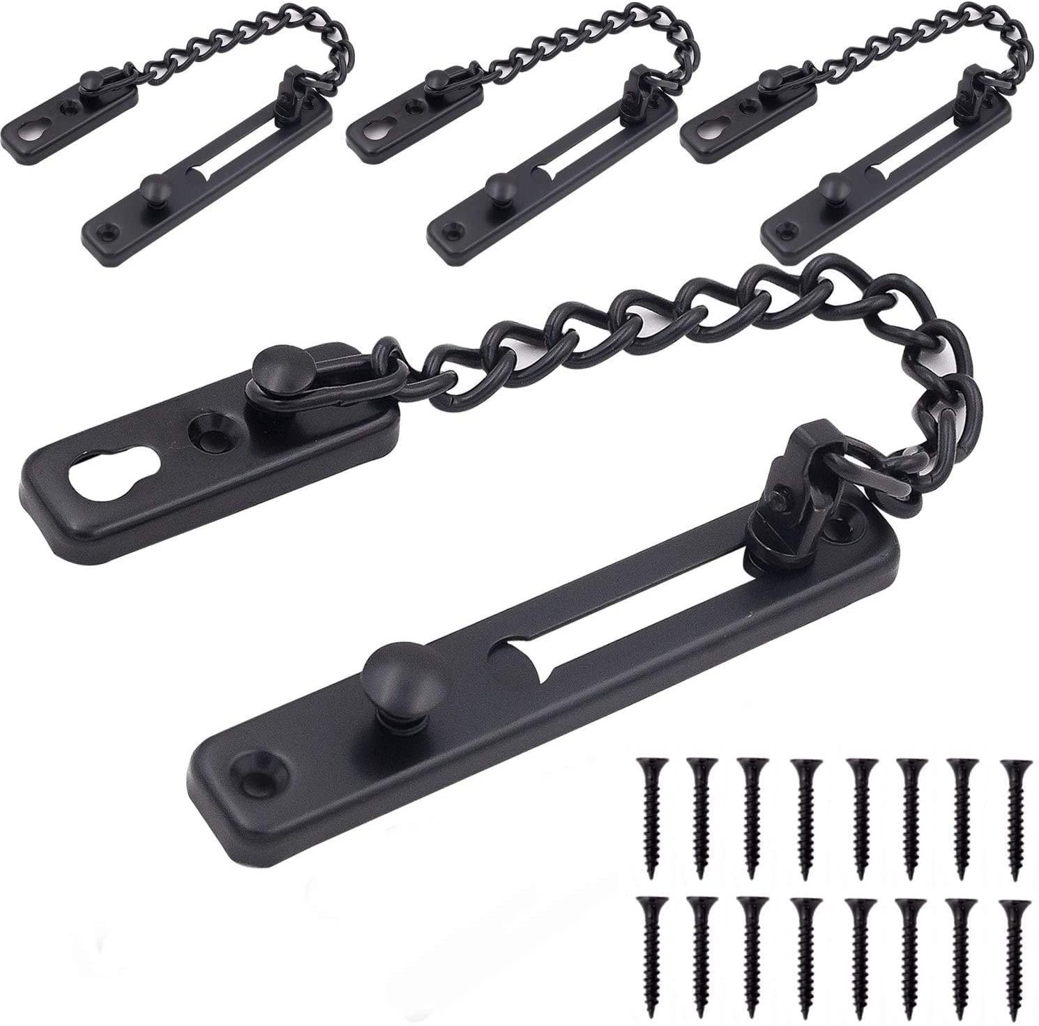 4 Packs Door Chain Lock, Stainless Steel Security Chain Guard with