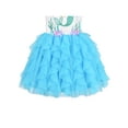 thumbnail image 5 of Girls Dress Blue Mermaid Pleated Party Princess Tulle Tutu 4 Years, 5 of 6