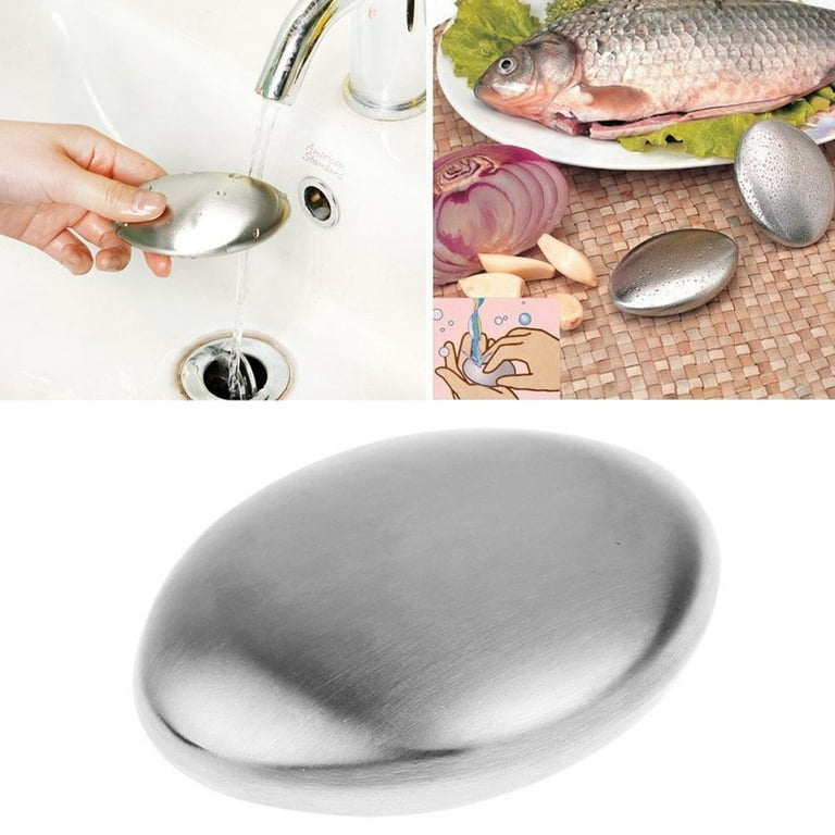 5 Packs Stainless Steel Soap Bar, Magic Metal Odor Remover Rub Away Fish  Garlic Onion Smell from Hand