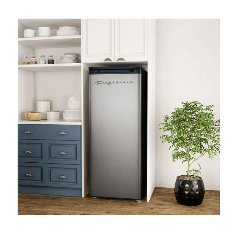 N-O Upright Freezer 6.5 cu ft, Stainless Platinum, Silver