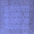 thumbnail image 1 of Ahgly Company Indoor Square Oriental Blue Industrial Area Rugs, 6' Square, 1 of 4