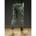 thumbnail image 4 of 2023 New Spring Summer Multi-Pockets Cargo Pants Men Streetwear Slim Fit Casual Joggers Male Stretch Cotton Trousers, 4 of 6