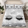 thumbnail image 2 of Castle Fairy Teens Girly Eyelash Twin Sheet Sets,Bling Crystal Glitter Print Bedding, 2 of 7