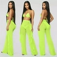 thumbnail image 1 of Pantalon de Couverture de Bikini en Maille Transparente à Volants pour Femmes Vert m, 1 of 4