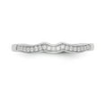 thumbnail image 4 of Solid 14k White Gold Diamond Wedding Band Ring Size 9 (.095 cttw.), 4 of 8