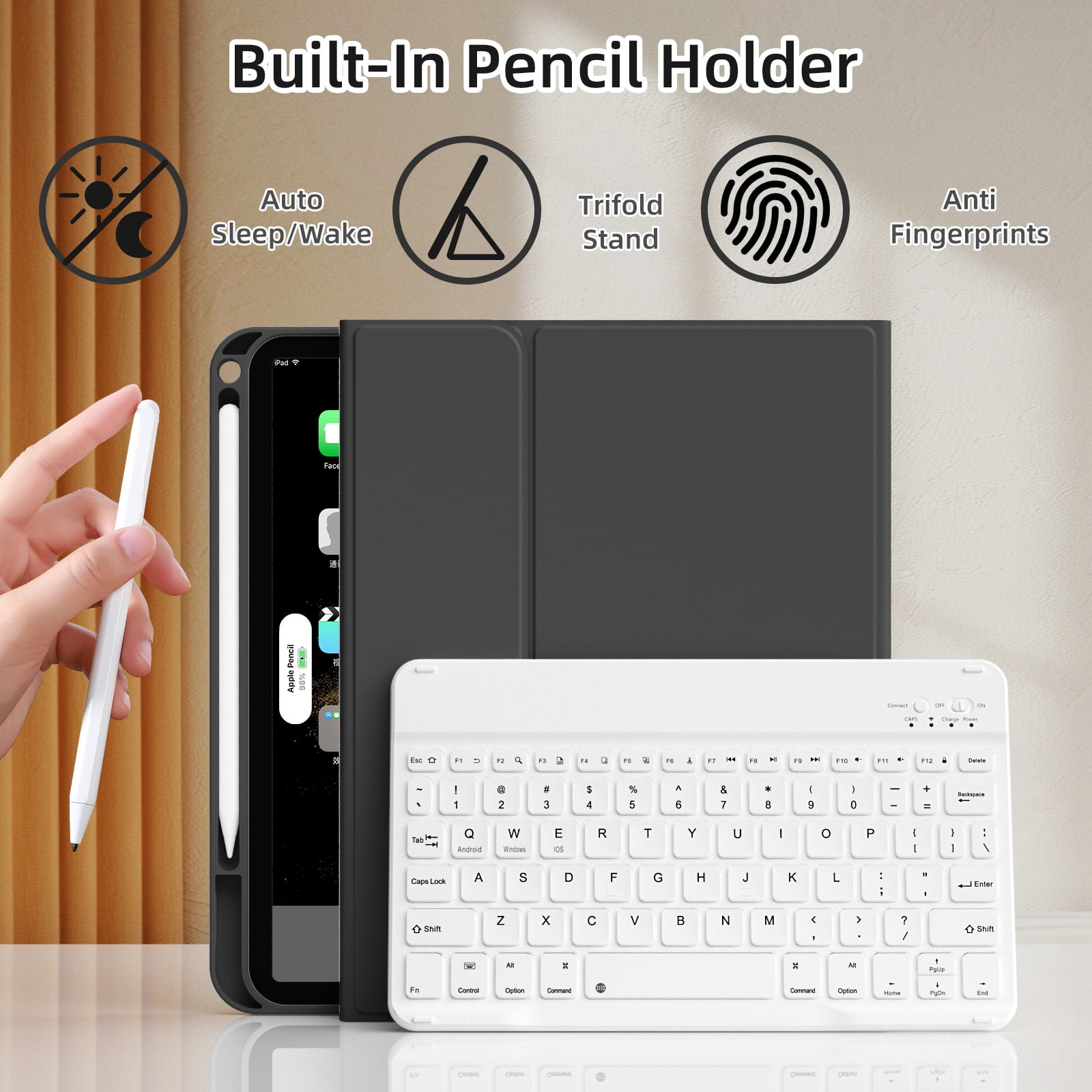 GKABXY Magnetic Keyboard Case for iPad A16 11th /10th Generation